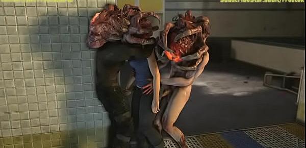  Jill Valentine in Trouble 3D Monster porn animation